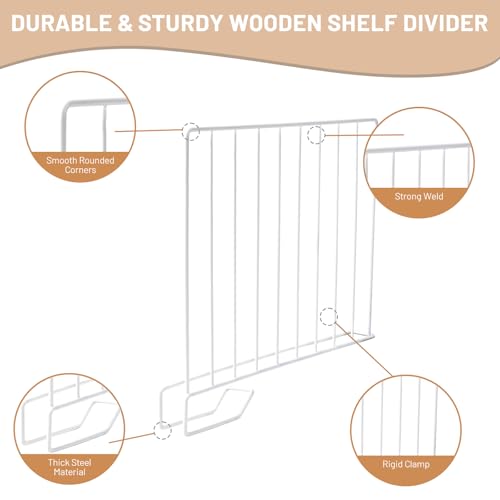 8-Pack-9-Metal-Shelf-Dividers-for-Wood-Closet-Shelves-White-Closet-Organization-Wardrobe-Bookshelf-Cabinet-Cupboard-Linen-Closet-Organization-Easy-to-Install-No-Tool