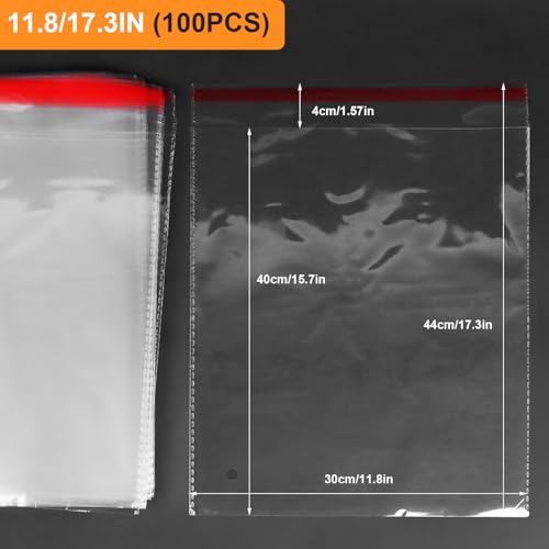 Miniatura 2 de Bolsas Celofán Transparente 100pcs Bolsas De Celofán 30x40 4cm Bolsas De Plastico Transparente Adhesivas Bolsa Autoadhesiva Opp Para Caramelo Bombones Fiestas Bodas Regalo