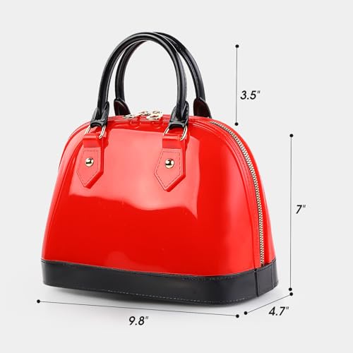 Image of Jelly Crossbody Purse Shoulder Bag, Candy Color Tote Satchel Top-Handle Handbags for Women