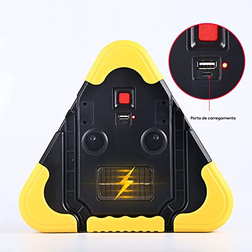 Lâmpada De Alarme Triangular Com Luz De Advertência Balança Portátil Para Carro/Emergência/Estrada/S