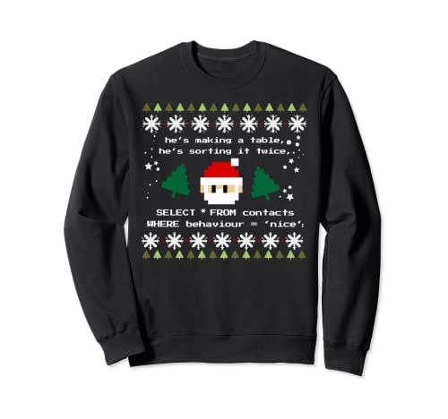 SQL Santa Claus Datenbank DB Clause Informatik Programmierer Sweatshirt