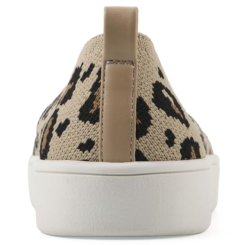 Chaussures plates en tricot contre la fatigue des pieds motif léopard 6.5