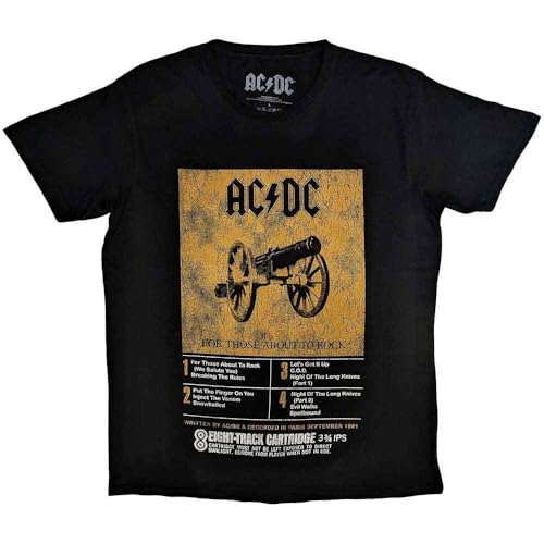 AC/DC for Those About to Rock 8 Track T Shirt Size M