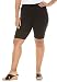 Roamans Women's Plus Size Pull On Bike Shorts Black,1X
