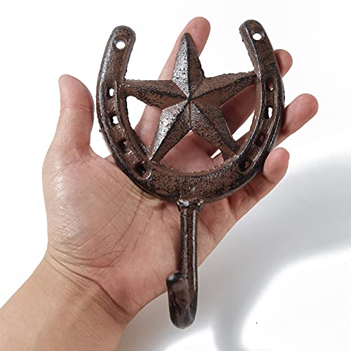 Ronyoung Cast Iron Star Horseshoe Single Wall Hook thumb #2