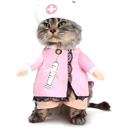 NACOCO Dog Cat Nurse Costume Pet Nurse Clothing Halloween Jeans Outfit Apparel (XS) - image 1