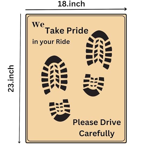Image of VICINITY Paper Car Disposable Foot Mat for Passenger, Bus, Van, Truck, Crew Cab, Scooter - Brown, 18 x 23 Inches - Pack of 400