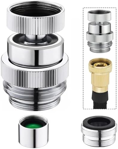 Happyreise Sink Faucet Adapter Kit,360 Degree Swivel Faucet to Garden ...