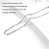 Sunling Stainless Steel Dainty Paperclip Link Chain Necklace for Women with Extension - Silver and Gold Color #3