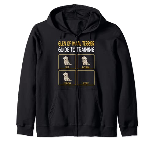 Funny Glen of Imaal Terrier Guide To Training Dog Obedience Zip Hoodie, Black, S