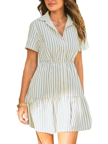 Robe d'été pour femme fluide à manches courtes idéale pour les sorties plage