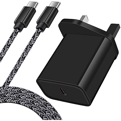 USB C Plug for Samsung Galaxy A13/A12/A32/A33/A22/A23/A52s/A53/S22/S21/S20, 20W USB C Fast Charger Plug Type-C Power Adapter PD Charger Plug with 1.8M USB C to C Cable for Samsung, Google Pixel,Huawei Cover