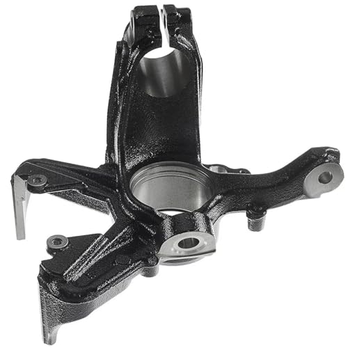 Image of Detroit Axle - Front Right Steering Knuckle for Volkswagen 1999-2005 Jetta, 2000-2007 Golf, 1999-2010 Beetle, Passenger Side Steering Knuckle Assembly 2001 2002 2003 2004 Replacement