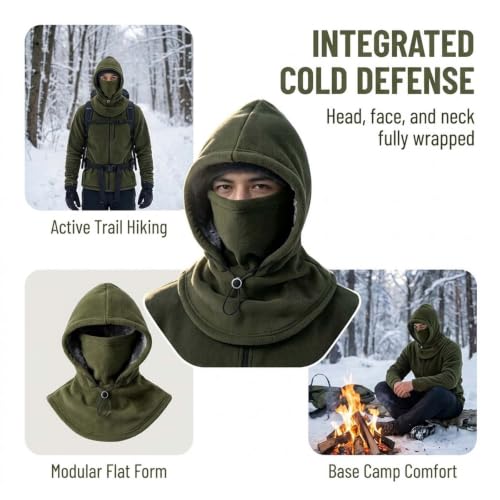 Winter Fleece Balaclava Hood Unisex Fleece Warm Thermal Skiing Mask Hat - image 5