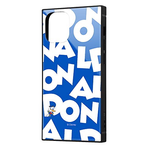 イングレム iPhone 12 mini ディズニー キャラクター 耐衝撃 ハイブリッド ケース カバー KAKU ストラップ ホール 付き スクエア 軽量 ドナルドダック/I AM IQ-DP26K3TB/DD003