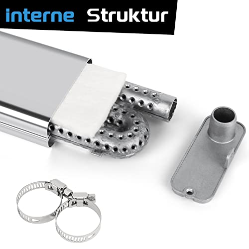 QKFON 24 mm uitlaatslang geluiddemper, staande verwarming, uitlaatgasslang staande verwarming, geluiddemper, uitlaat… - Afbeelding 5