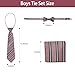 DHTS Boys Bow Tie Pocket Square Set Kids Striped Burgundy Ties for Boy Neckties Red Tie Teens Boy 8-10 12-14 14-16 Wedding School Gift Boys Fashion