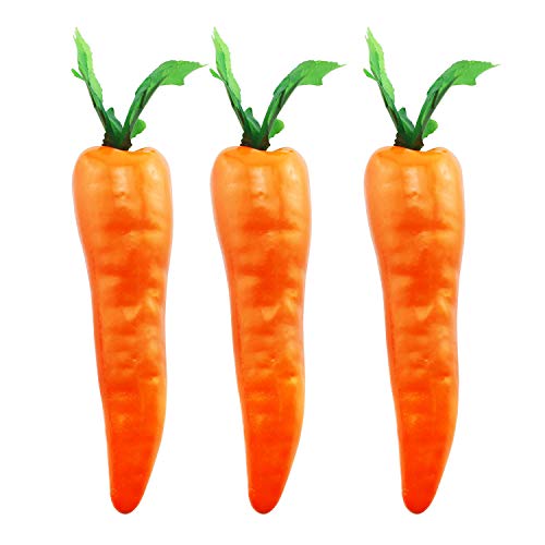 Tegg Artificial Carrot 3Pcs Simulation Carrots Artificial Vegetables For Party Home Kitchen #TOP22