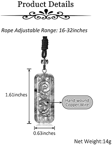 JSDDE Chakra Crystal Pendant Necklace Resin Healing Stone Necklaces Jewelry for Women Men Meditation Balancing
