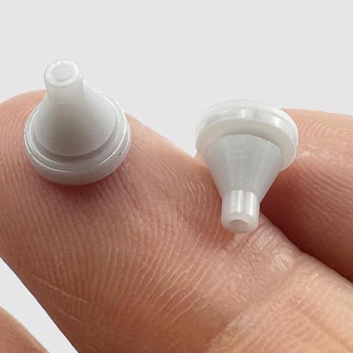 Voolan 50 Stück Duschkopfdüsen-Ersatz, Weiche Selbstreinigende Silikondüse für Edelstahlduschen mit 0.16 Zoll Durchmesser, Silikondüse für Duschloch (50er-Pack)