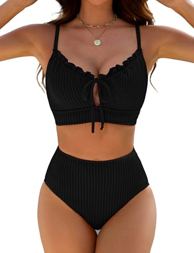 Image of BMJL Womens High Waisted Bikini Sets Tummy Control Swimsuit Swim Suit 2026