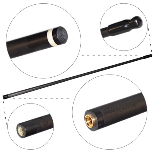 Longoni Luna Nera Taco de Billar Pool Graphite Shaft miniatura 6