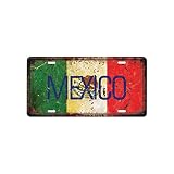Mexiko-Metallschild, Vintage-Eisen-Wandkunst-Plakette, 