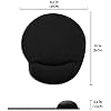 Ankanorm Mouse Pad Wrist Support Gel Mouse Pad, Ergonomic Anti-Slip Base, Mouse Pad for Games and Office, Waterproof, Color Optional, 26x21cm Ideal Size (Black)