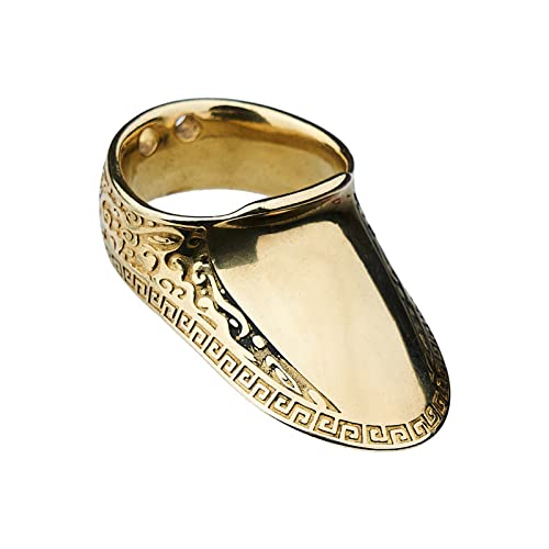 Zzyb Brass Archery Thumb Ring Traditional Wrist Brass Archery Thumb Ring Handmade Finger Tabs Painless Finger Protector Accessories (20Mm) #TOP4