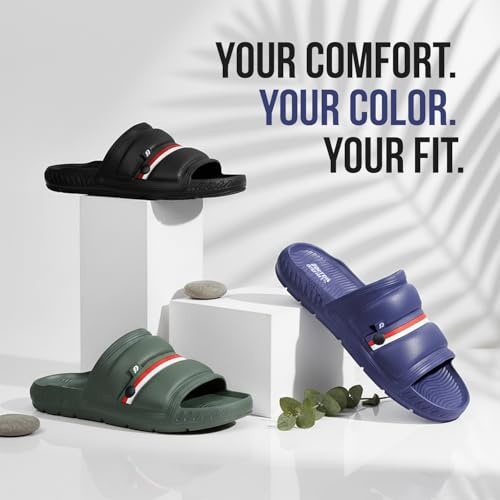Image of DOCTOR EXTRA SOFT Men's Classic Ultra Soft Sliders /Slippers with Cushion FootBed for Adult | Comfortable & Light Weight | Stylish & Anti-Skid | Waterproof & Everyday Flip Flops for Gents /Boys D-527