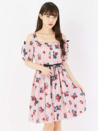 Amazon Co Jp Ank Rouge アンク ルージュ ストロベリーpt オフショルop ピンク M 服 ファッション小物