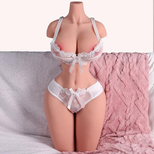 42LB Life Size Sex Doll for Men, Realistic Male Masterbrator Full Size Large Sex Dolls Big Tits with Lifelike Pussy Ass for Vaginal Anal Breast Sex, Female Torso Doll Built-in Skeleton Male Sex Toy