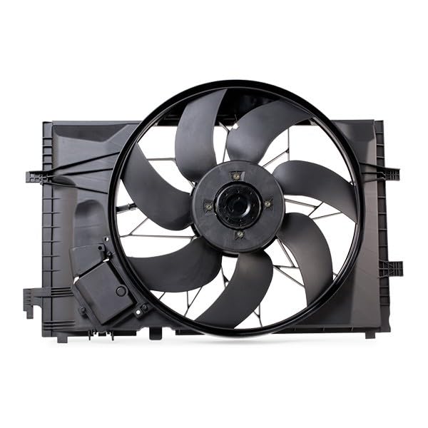 RIDEX 508R0085 Ventilador de motor con unidad de control con bastidor radiador (armazón) Motor sin escobillas Compatible con MERCEDES-BENZ Clase C Sedán W203