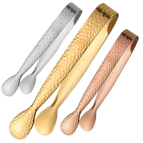 LHLZNB 3 Pieces Sugar Tong/Sugar Cube Tongs, Food Tongs, Mini Tongs,Kitchen Tongs，Sugar Tongs,Appetizers Tongs Serving Tongs, for Home, Outdoor BBQ, Kitchen, Restaurant