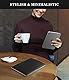 MoKo 7-8 Zoll Tablet Sleeve, PU Leder Aktentasche Slim Stylish Case Pouch Kompatibel mit 8.3 Zoll iPad mini A17 Pro 2024, iPad mini 6/5/4/3/2/1, Galaxy Tab S2 8.0, Tab A 8.0, ZenPad Z8s 7.9, Schwarz