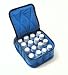 16-Bottle Essential Oil Carrying Cases hold 5ml, 10ml and 15ml bottles - Royal Blue with Royal Blue interior - 4" high