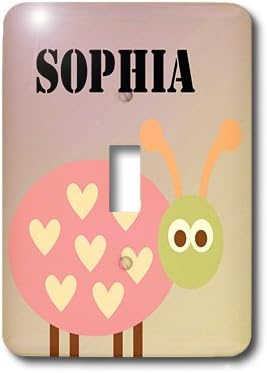3dRose lsp_130638_1 Sophia Ladybug Name Personalized Cute Kids Art - Single Toggle Switch image 4