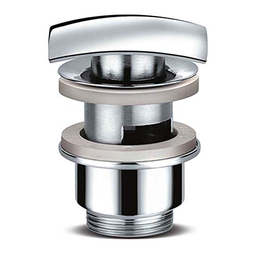 Piletta Lavabo Click-Clack Tappo Quadro Con Troppo Pieno 1" 1/4