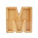 Sparschwein aus Holz, personalisierte Buchstaben Münzbank Sparschwein Text graviert Spardose Holz Sparschwein Geschenk für Kinder, Name DIY Kreative Kauf Kombination-M