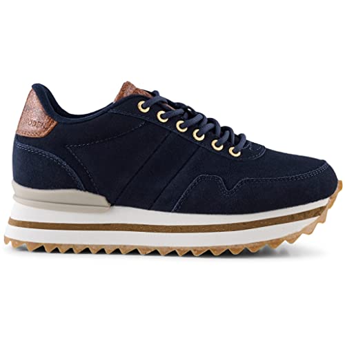 Woden Sneakers Nora III Suede Plateau 38, 009 Dark Navy