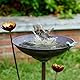 HOUYANG Vogeltränke aus Gusseisen, 29 x 82 cm (B x H), Vogeltränke für den Außenbereich, Vintage-Metall-Vogeltränke, Garten, Hof, Dekoration