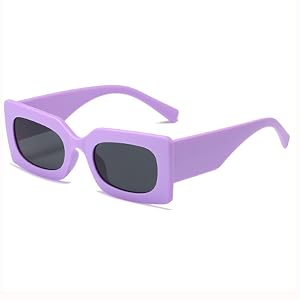 GIFIORE Retro Rectangle Sunglasses For Women Cute Colorful Trendy Chunky Square Sun Glasses