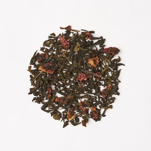 Image of House of Hindraj Berrylicious Queen Strawberry Green Tea Loose Leaves 50 g Organic Green Tea, Fruity Strawberry Ice Tea No Added Sugar, Antioxidant Rich, Refreshing Cold Brew