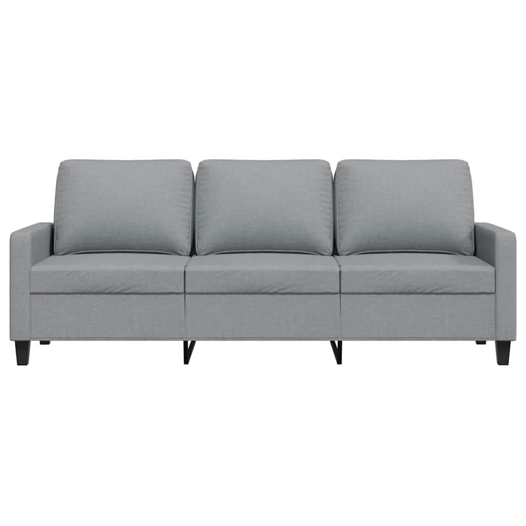 vidaXL Divano a 3 Posti Grigio Chiaro 180 cm in Tessuto