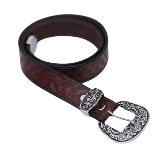 Men's Leather Dark Brown Casual Every Day Jeans Belts, Men Leather Belt4