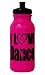 I Love Dance Silhouette Hot Pink Water Bottle