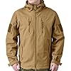 Mrat Men's Fleece Military Combat Jacket Windproof Outdoor Coats Winter Warm Quilt Lined Fleece Tactical Hoodie Long Sleeve Zip Up Coats Pullover Sports Hiking Running Climbing Going Out Uk S-3XL #2