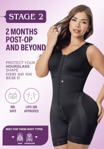 Image of Snatched Body Stage 2 Faja with Bra | BBL Body Faja Post-Op & Everyday Shapewear | Fajas Colombianas Moldeadoras Post Surgery