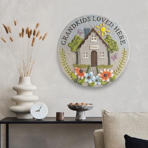 Bechivie Grandma Garden Stepping Stone Yard Walkway Step Stone Grandma Gifts from Grandchildren Home Outdoor Decor Lawn Concrete Stepping Stones with Sayings Outside Decorations