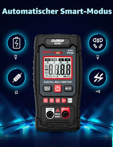 CUSBON Digital Multimeter, Auto-Range Multimeter(AC/DC Spannung, Widerstand, Durchgang, NCV...
